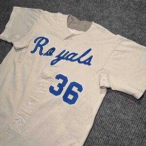 VTG Kansas City Royals #36 Southland Large 42 Jersey Button‎ Up Made In USA